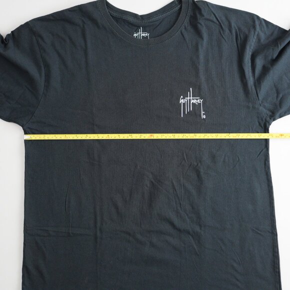 Guy Harvey Short Sleeve Fish Graphic T-Shirt Crewneck Boating Black Mens Size XL - Picture 13 of 15